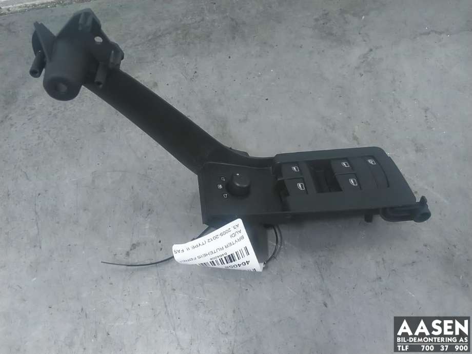 Bryter ruteheis førerdørspanel til Audi A3 2009-2012 (Type II, Fase 2) (4F0 959 851 F|)