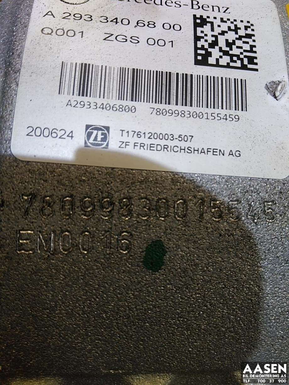 Motor elbil foran til Mercedes EQC 2019-->>  (A 293 340 50 00|A 293 340 63 00|A 293 340 68 00)