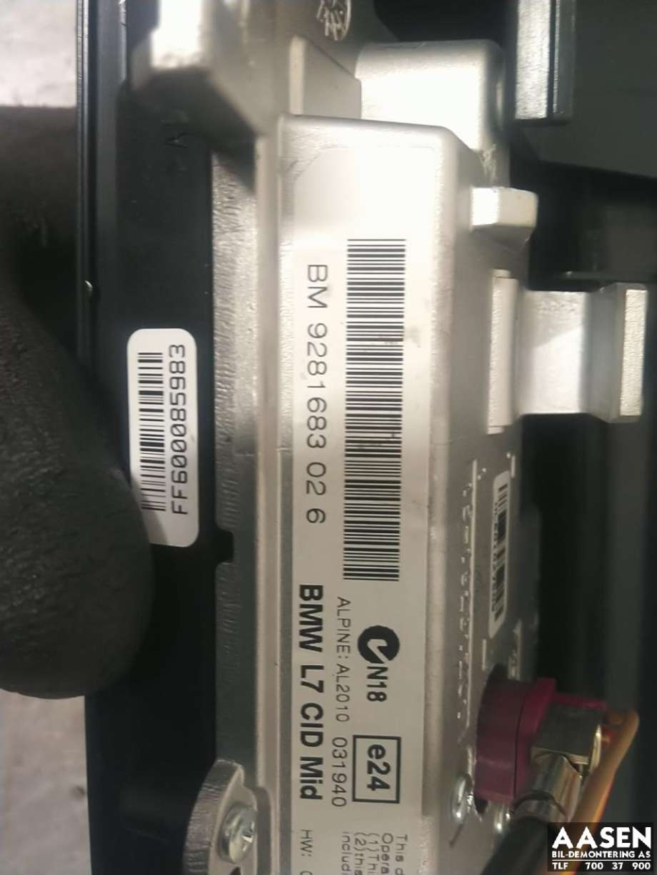 Bilstereo navigasjon skjerm til BMW 1-Serie 2011-2015 (Fase 1) (F20/F21) (F20/F21) (65 50 9 292 243|)