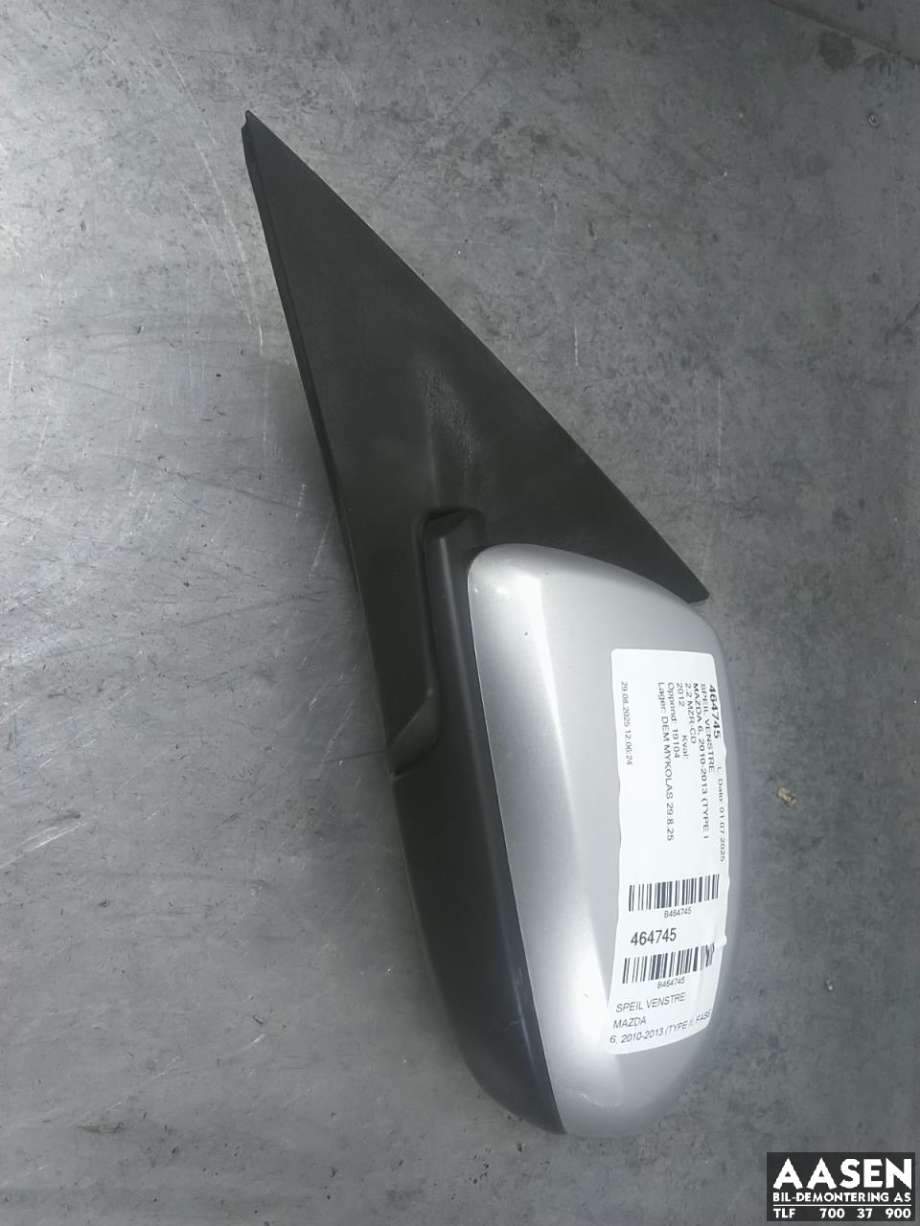 Speil venstre til Mazda 6, 2010-2013 (Type II, Fase 2)