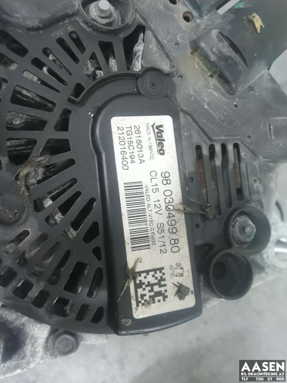 Dynamo diesel til Citroën C4, Aircross 2012-2017  (98 030 499 80|16 380 943 80|)