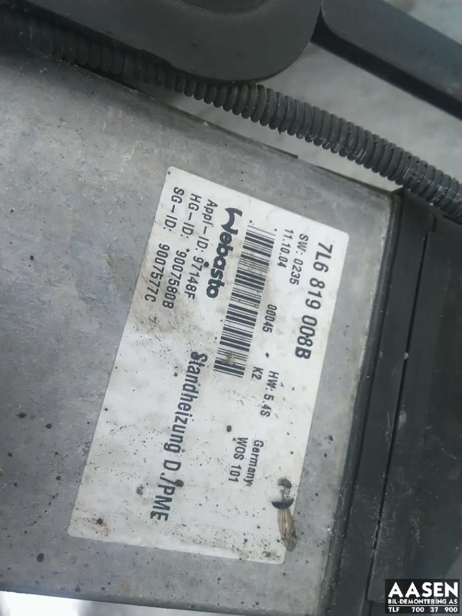 Dieselvarmer til VW Touareg 2003-2007 (Type I, Fase 1) (7L6 819 008 G|7L6 819 008 B|)