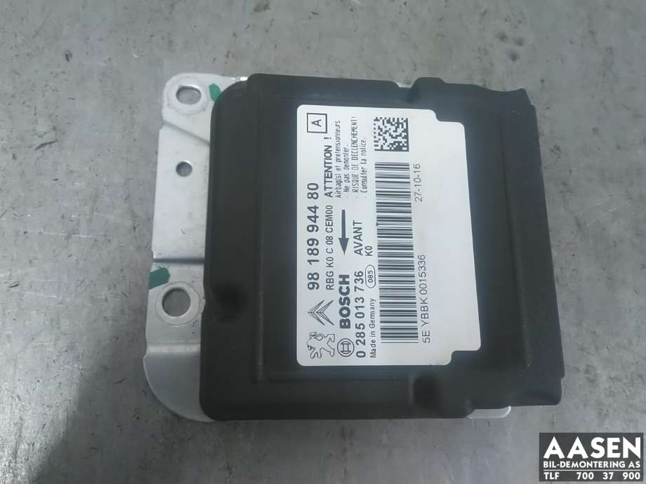 Airbag elektronikk til Peugeot Expert 2016-->> (Type III) (98 170 631 80|98 189 944 80|)