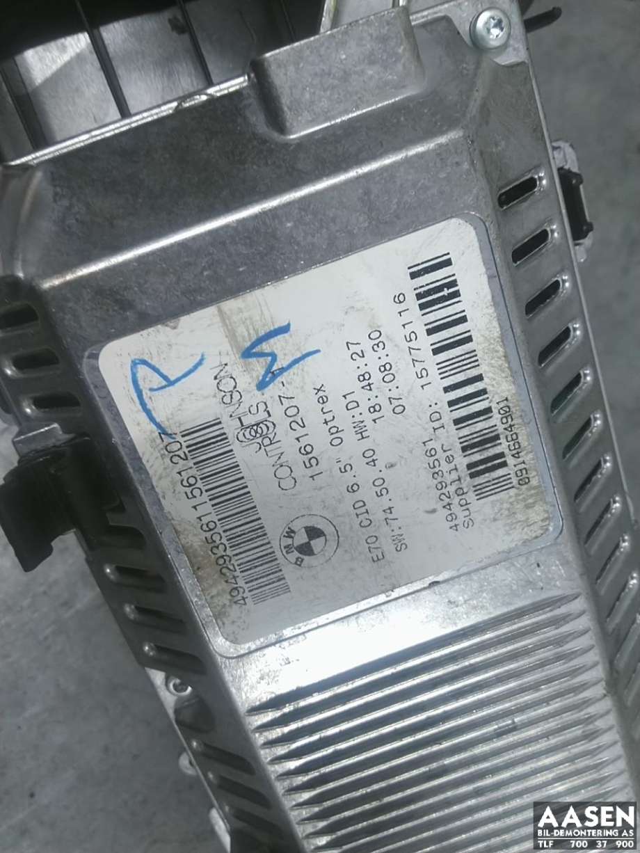 Bilstereo navigasjon skjerm til BMW X5 2007-2013 (E70) (E70) (65 50 9 194 063|)