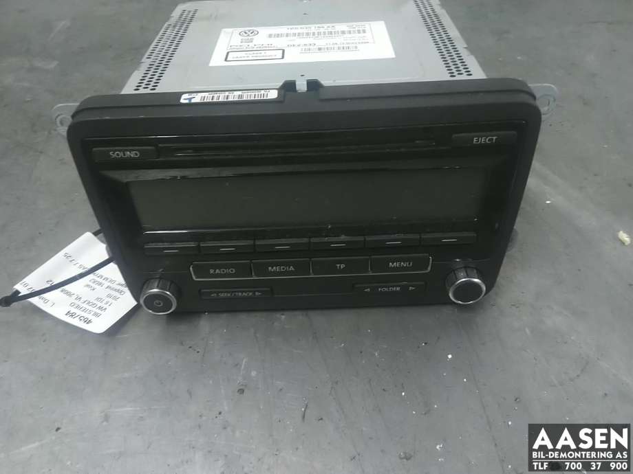 Bilstereo til VW Golf VI, 2008-2012  (1K0 035 186 AA)