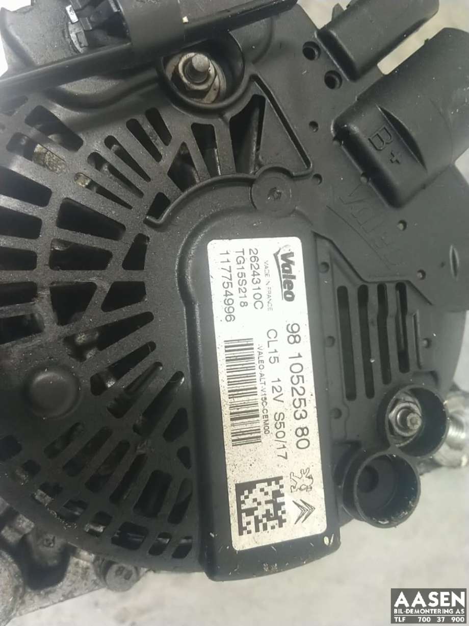 Dynamo diesel til Peugeot Partner 2015-2019 (Type II, Fase 2) (98 105 253 80|)