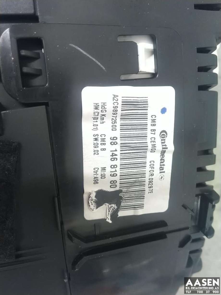 Instrumentpanel til Citroën DS4 2011-2017  (98 128 341 80|)