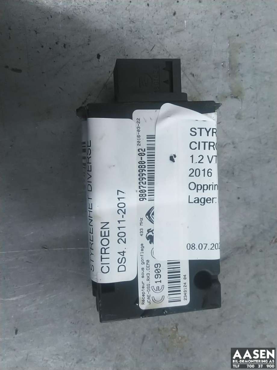 Sensor dekktrykk til Citroën DS4 2011-2017 (98 072 999 80|)