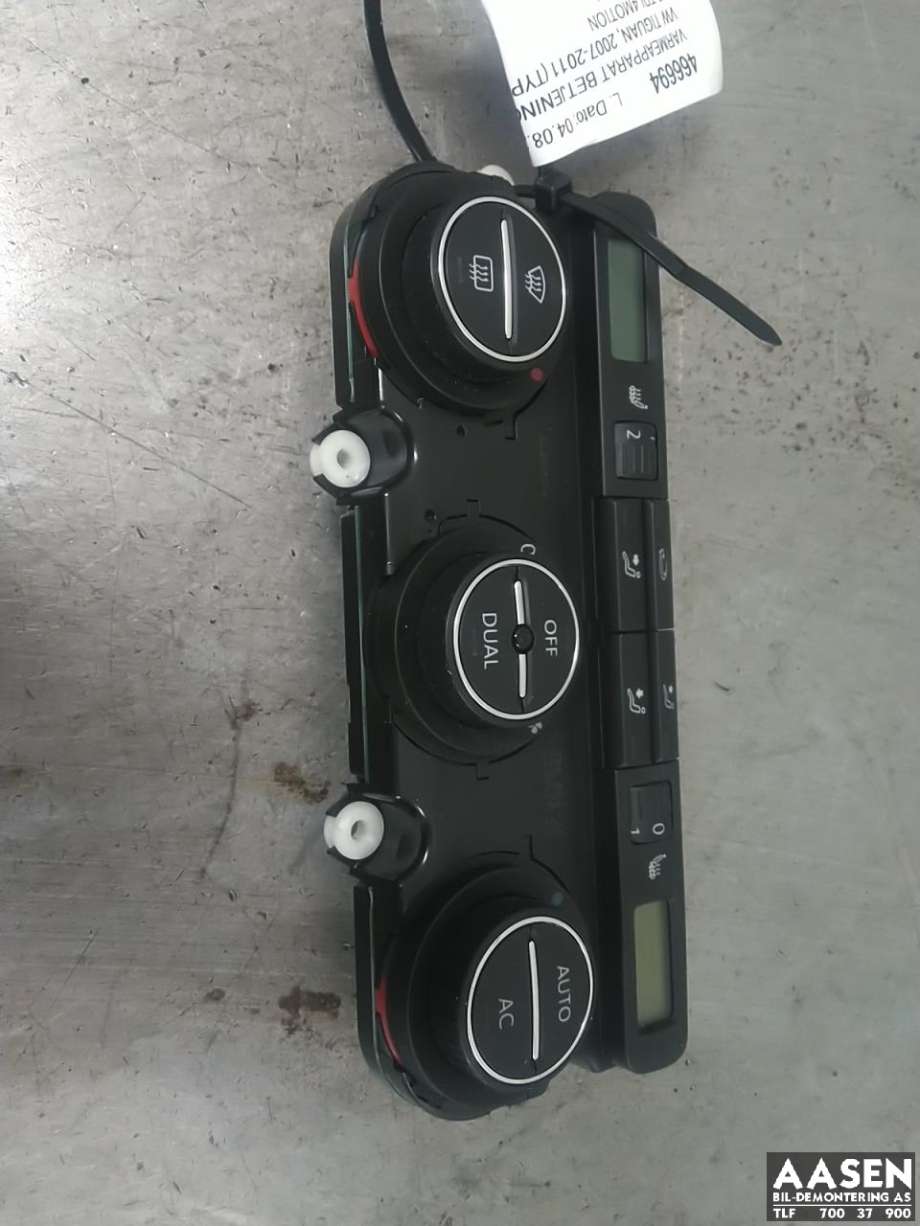 Varmeapparat betjening til VW Tiguan 2007-2011 (Type I, Fase 1)