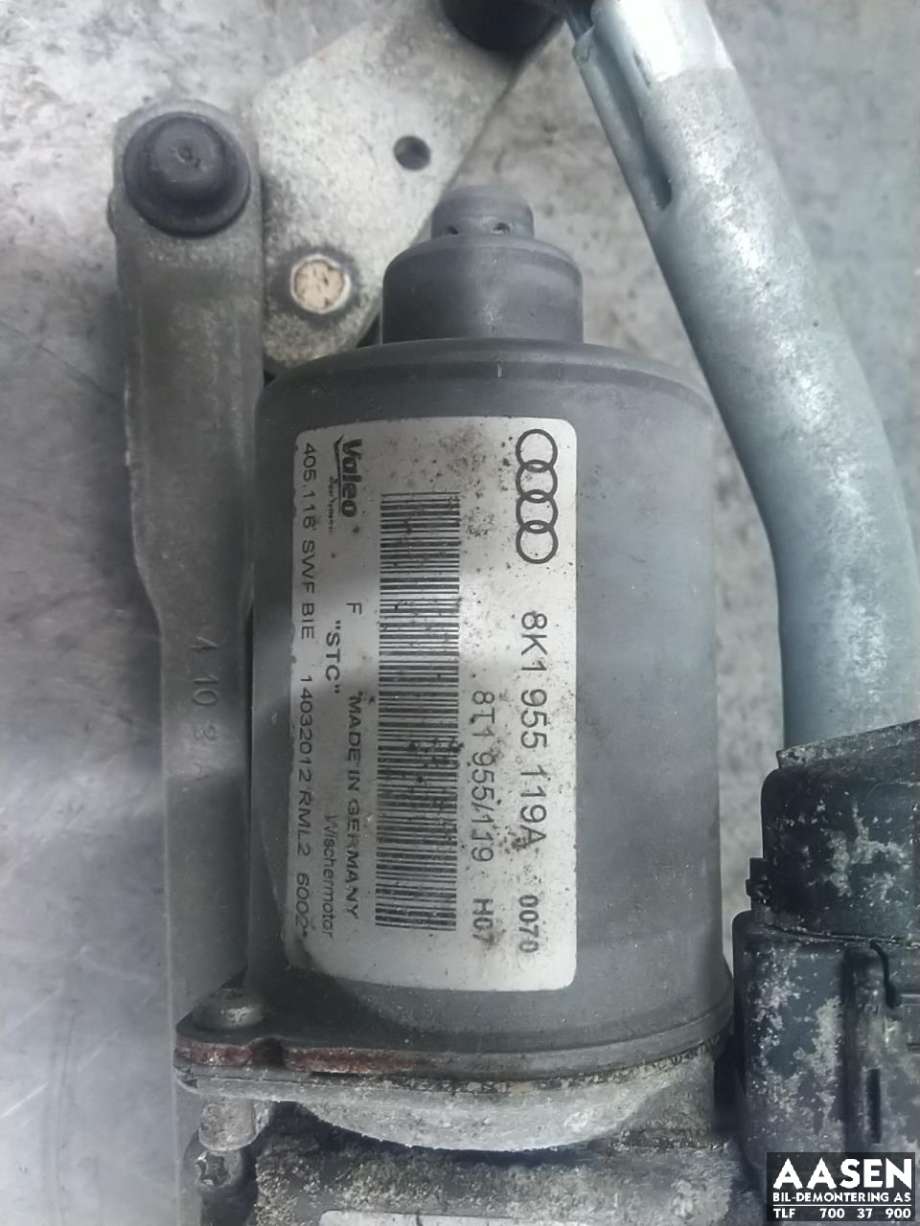 Viskermotor frontrute komplett m/overføring til Audi A4 2007-2014 (Type IV) (B8) (B8) (8K1 955 023 C|8K1 955 023 E|)