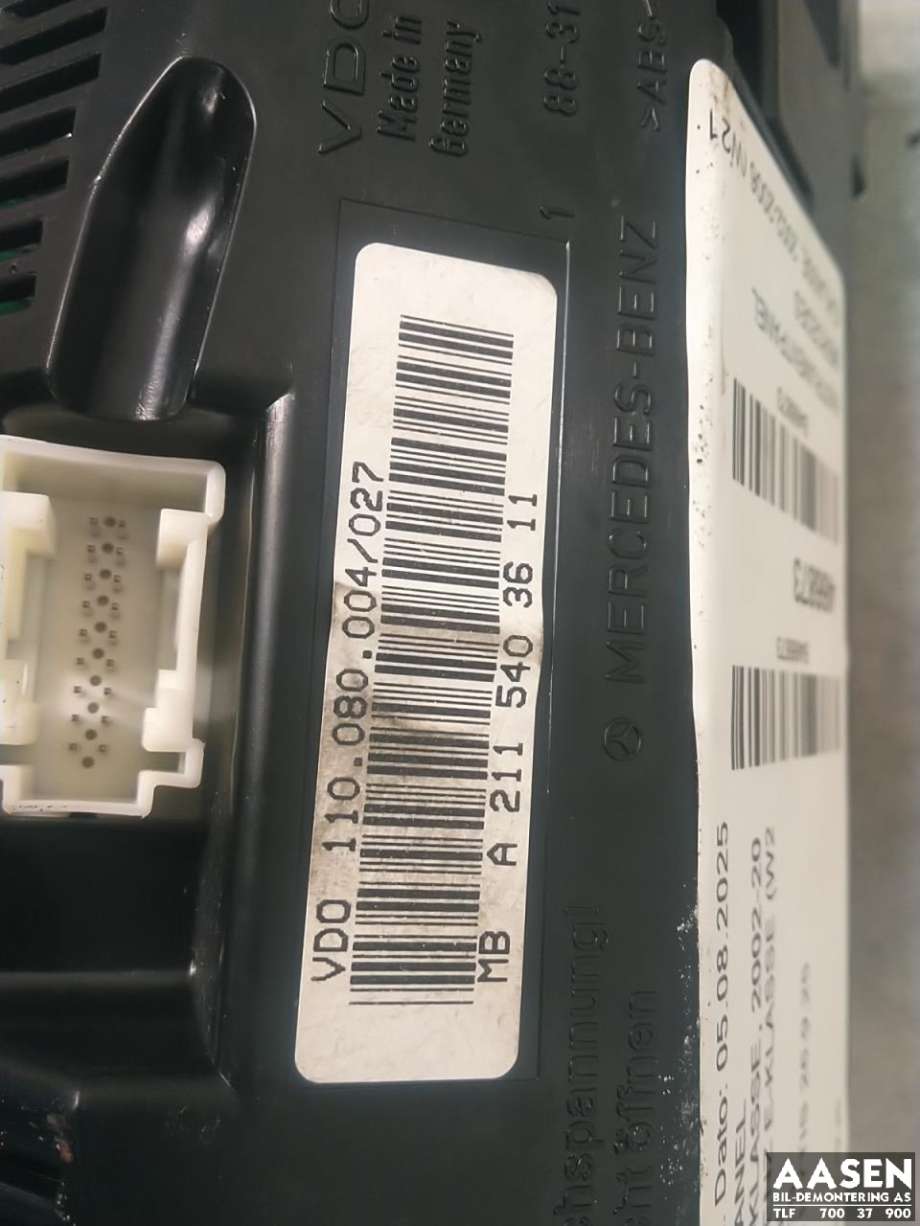Instrumentpanel til Mercedes E-Klasse 2002-2006 (Fase 1) (W211) (W211) (A 211 540 36 11|)