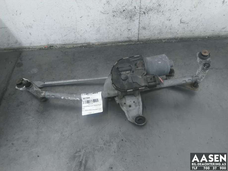 Viskermotor frontrute komplett m/overføring til VW CC, 2008-2012 (PASSAT CC) (PASSAT CC) (3C8 955 023 F)