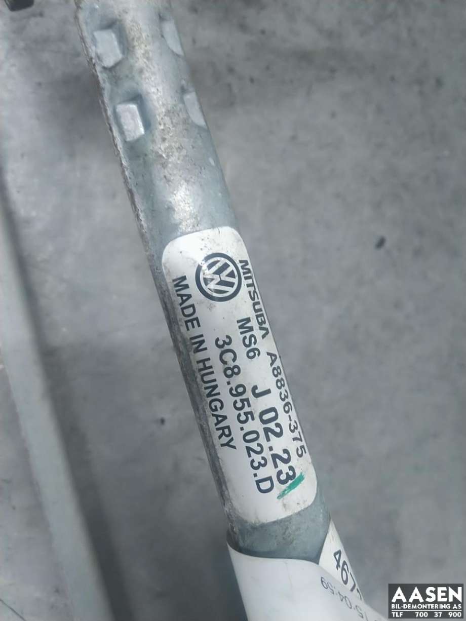Viskermotor frontrute komplett m/overføring til VW CC 2008-2012 (PASSAT CC) (PASSAT CC) (3C8 955 023 F|)
