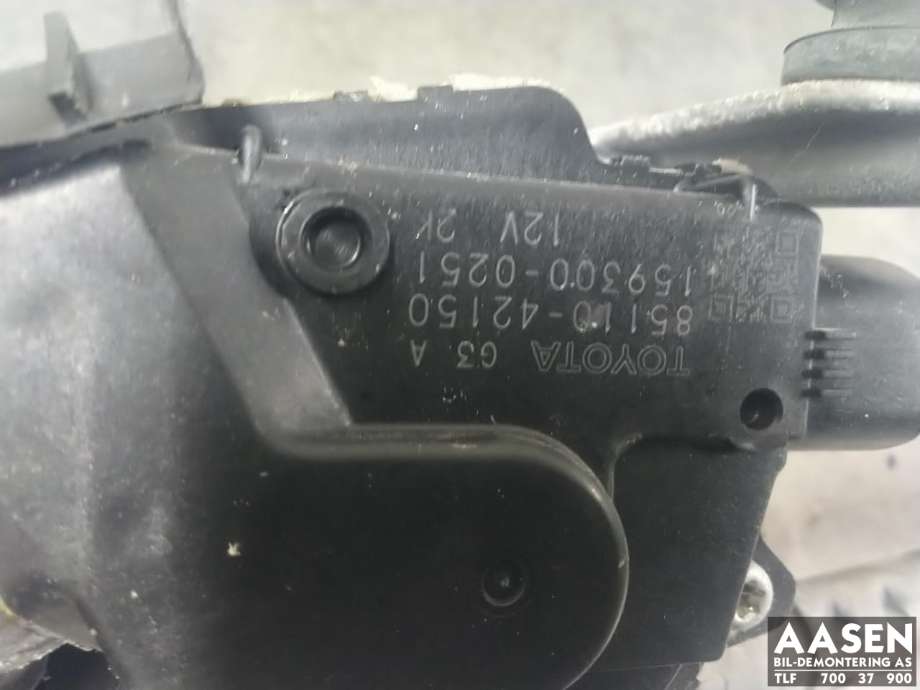 Viskermotor frontrute komplett m/overføring til Toyota RAV4 2006-2009 (Type III, Fase 1)  