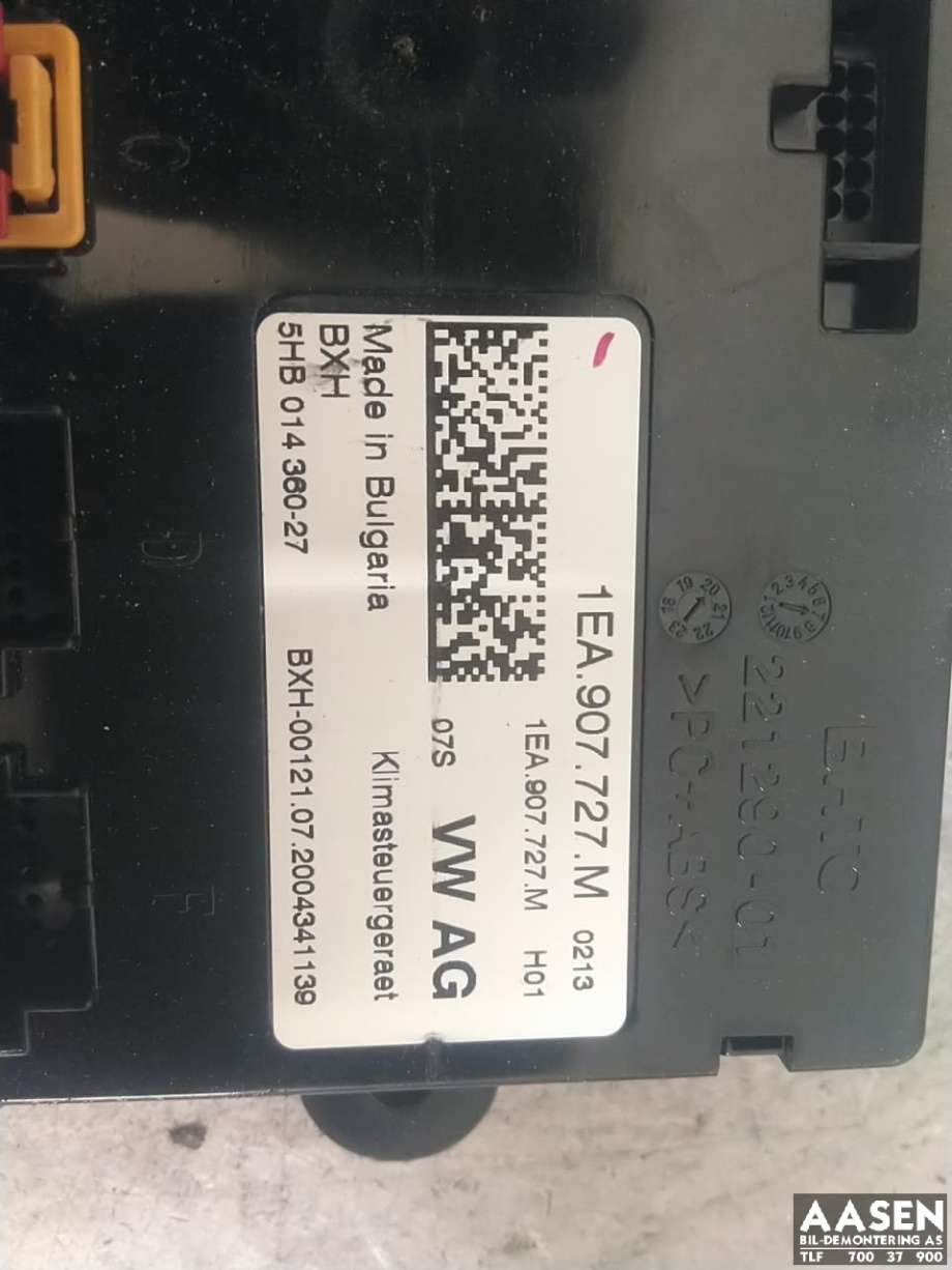 Styreenhet klima/aircondition til VW ID.3 2020-->>  (1EA 907 727 M|1EA 907 727 AH|)