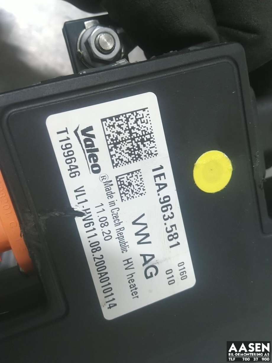 Varmeapparat PTC-heater til VW ID.3 2020-->> (1EA 963 581 C|1EA 963 581 E|)