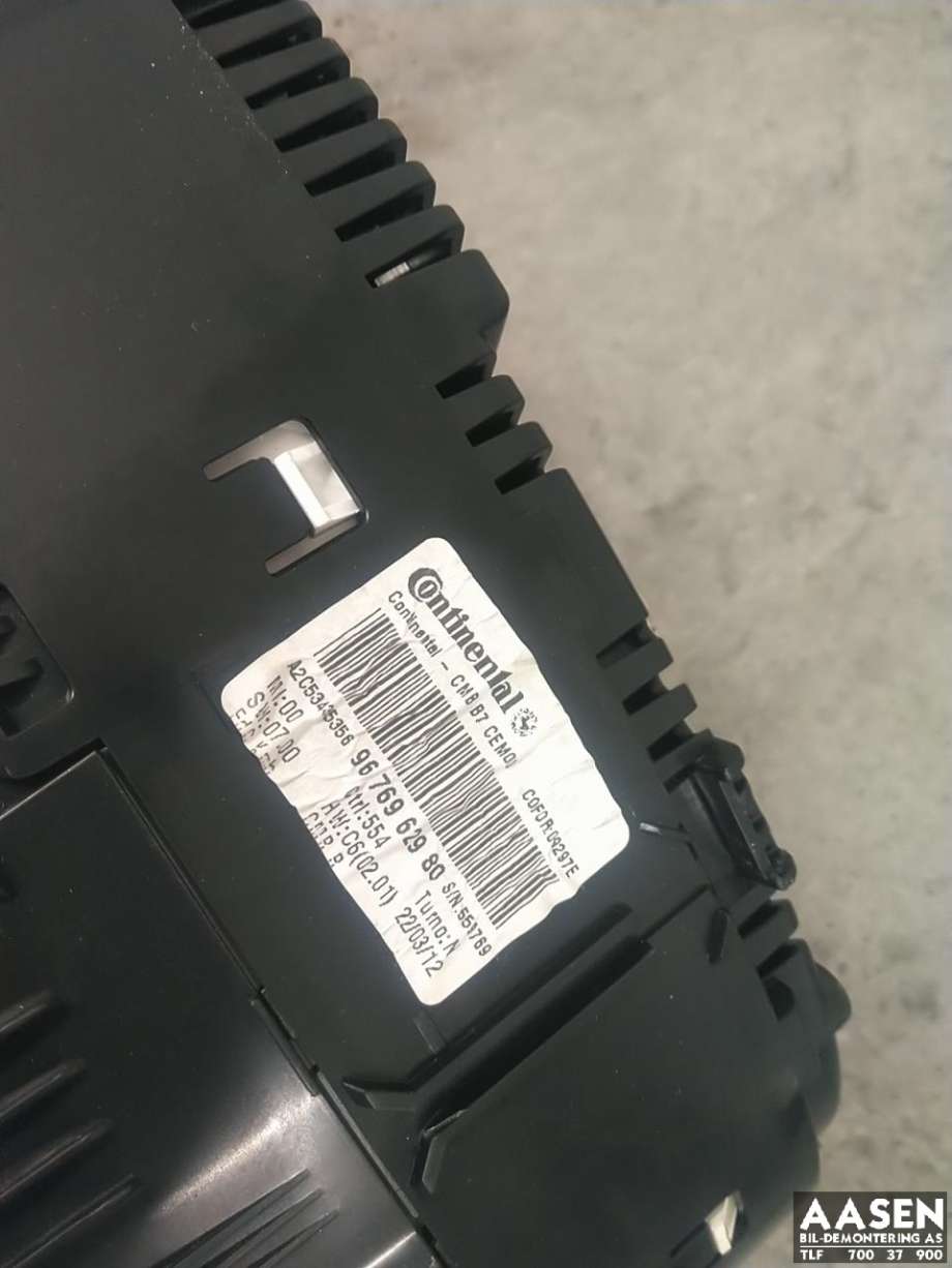 Instrumentpanel til Citroën C4 2011-2017 (Type II) (96 769 629 80|98 132 970 80|)