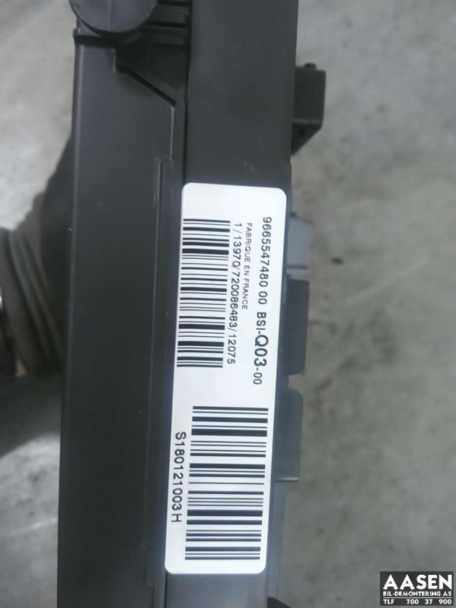 Sikringsboks kupe til Citroën C4 2011-2017 (Type II)  (6580 YR|6580 YS|)