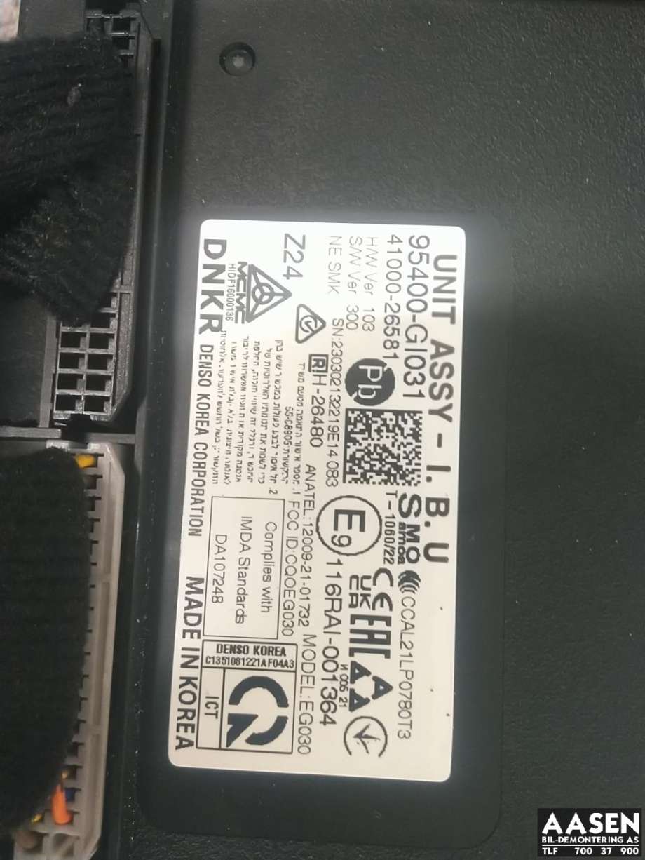 Styreenhet klima/aircondition til Hyundai Ioniq 5 2021-->>  (95400GI031|)
