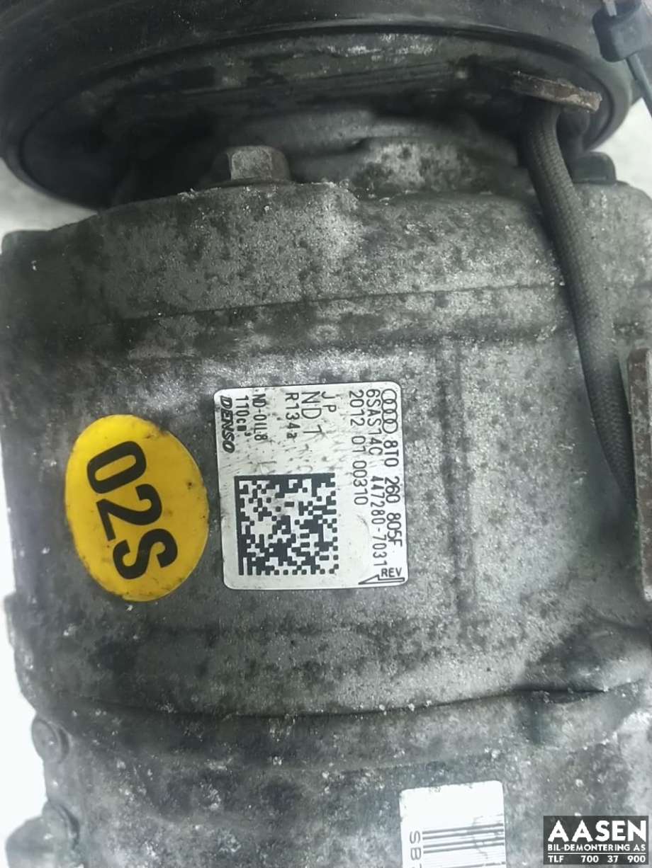 Aircondition kompressor til Audi A4 2007-2014 (Type IV) (B8) (B8) (8T0 260 805 F|8T0 260 805 T|)