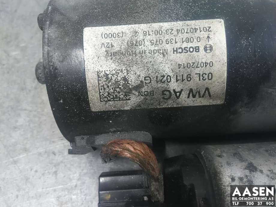 Starter diesel til Audi A4, Allroad 2009-2016 (Type I) (B8) (B8) (03L 911 021 G|03L 911 021 GX|)