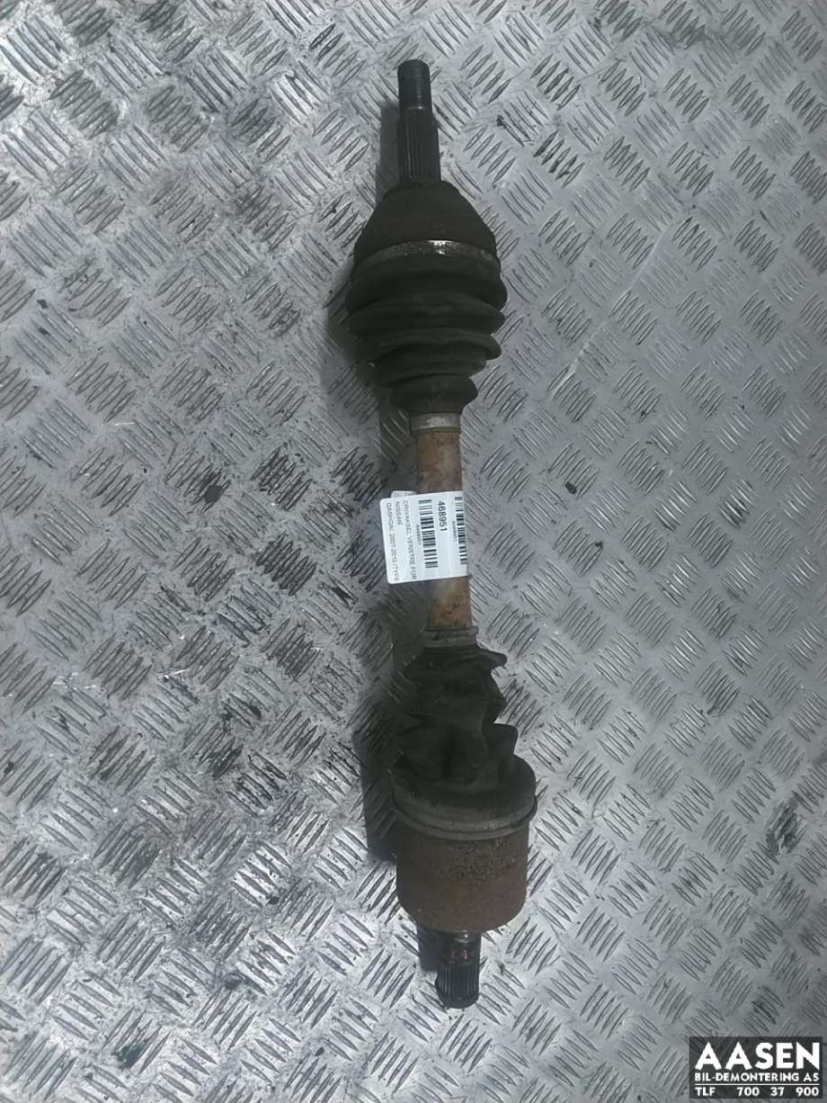 Drivaksel venstre foran, diesel/automat til Nissan Qashqai, 2007-2010 (Type I, Fase 1)  