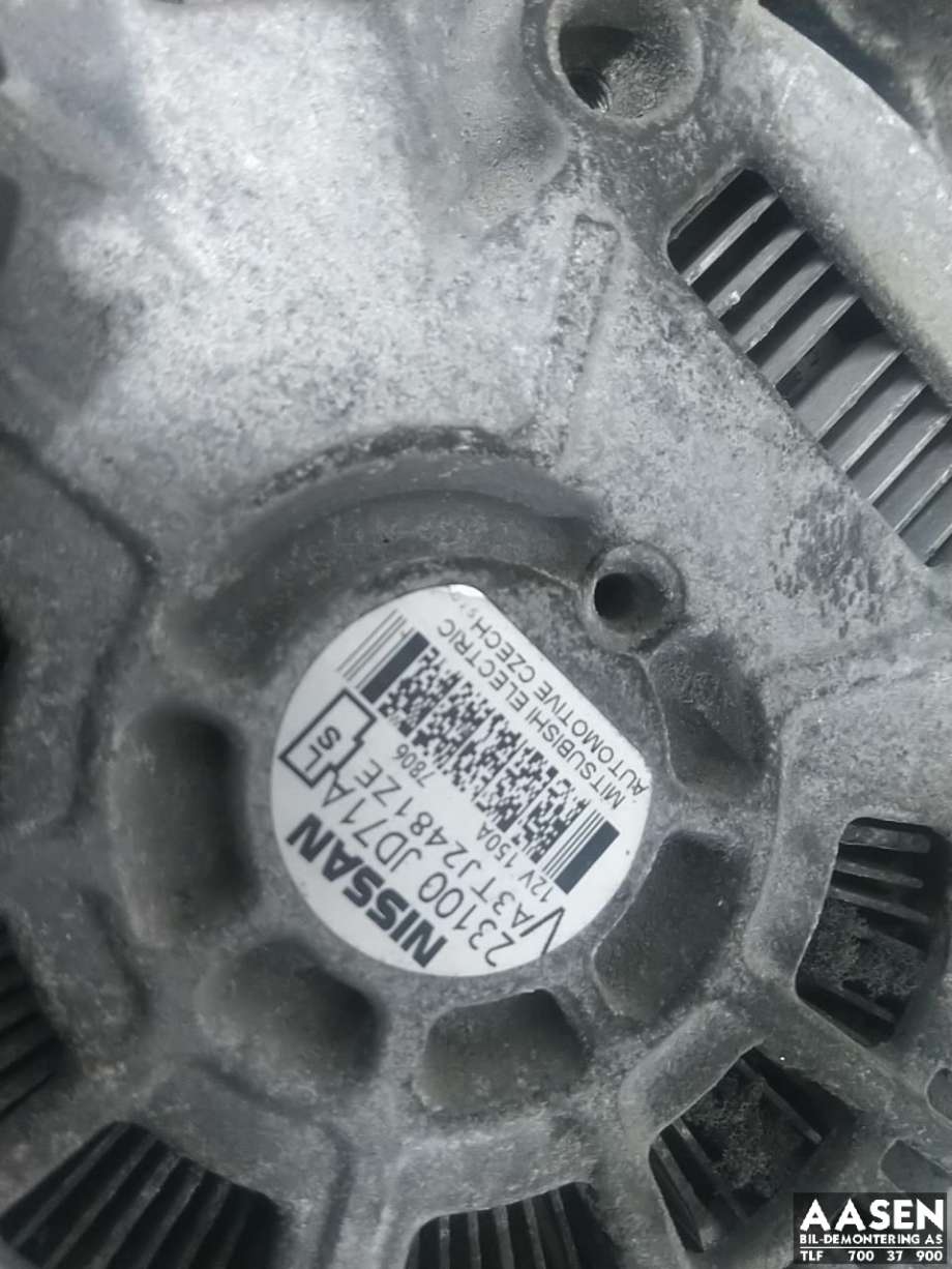 Dynamo diesel til Nissan Qashqai 2007-2010 (Type I, Fase 1) (23100JD71A|23100JD71B|)