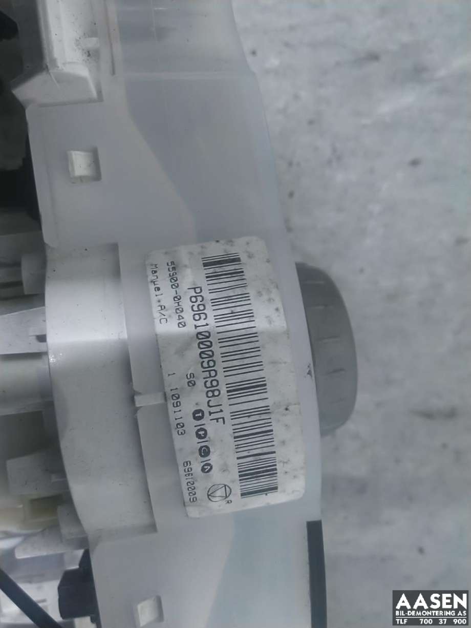 Varmeapparat betjening til Citroën C1 2006-2014 (Type I)