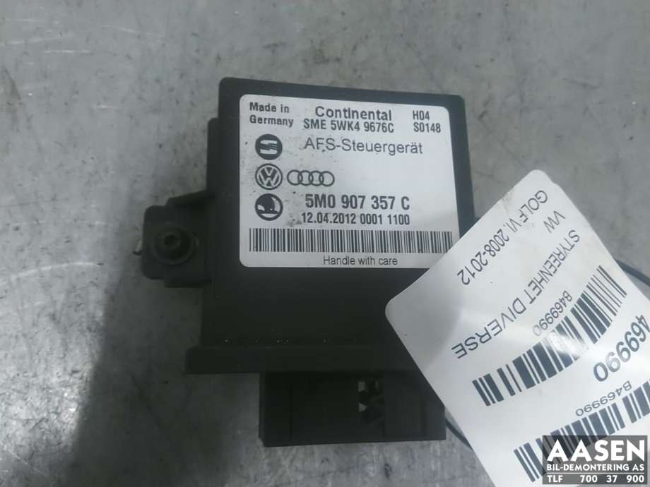 Styreenhet lys (LCM - Light Control Module) til VW Golf VI 2008-2012 (5M0 907 357 C|)