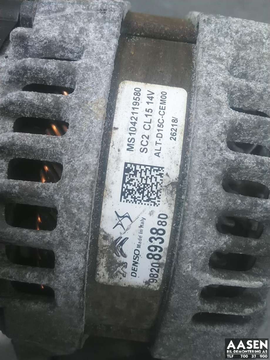Dynamo til Peugeot 3008 2016-->> (Type II)  (98 208 938 80|)
