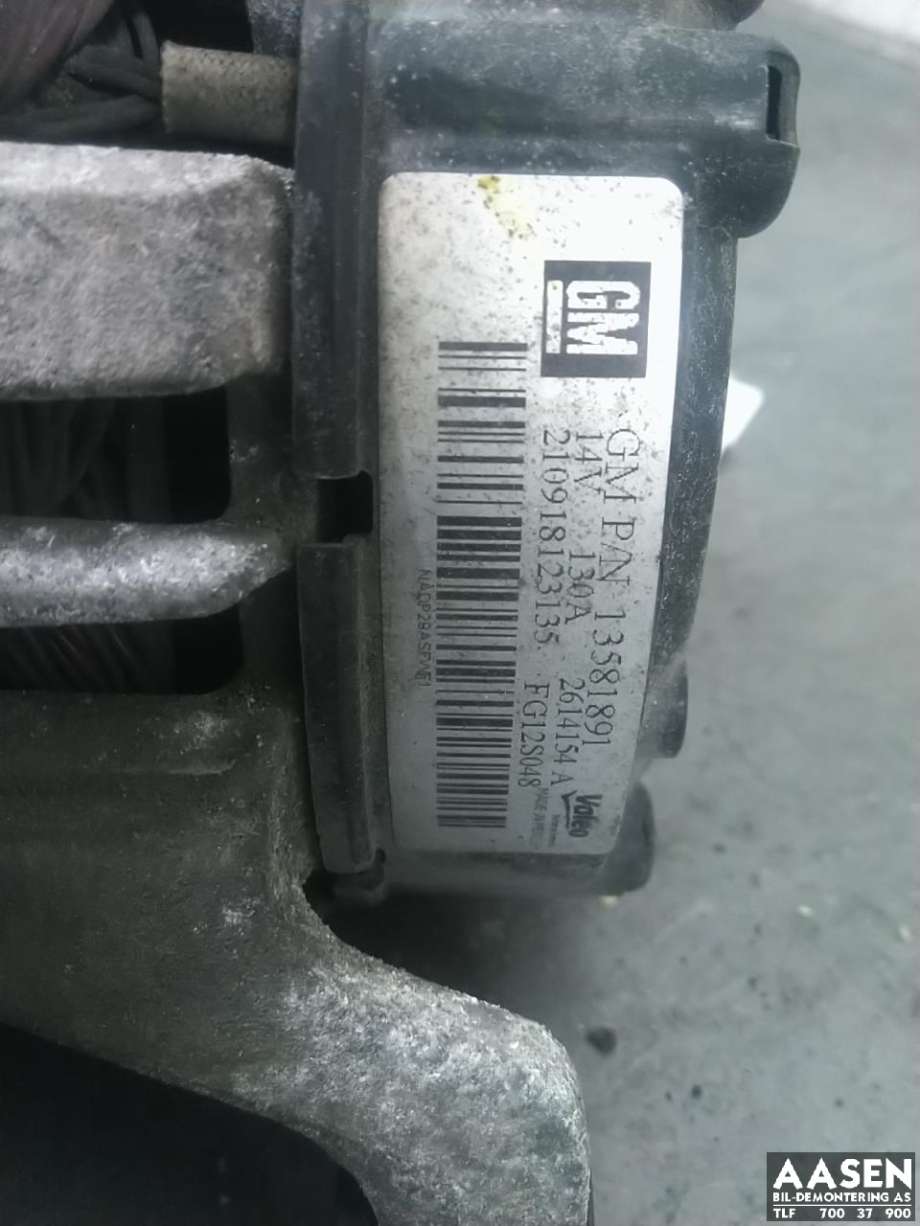 Dynamo til Opel Zafira Tourer 2012-2018  (GM|13581891|13597227|95523602)