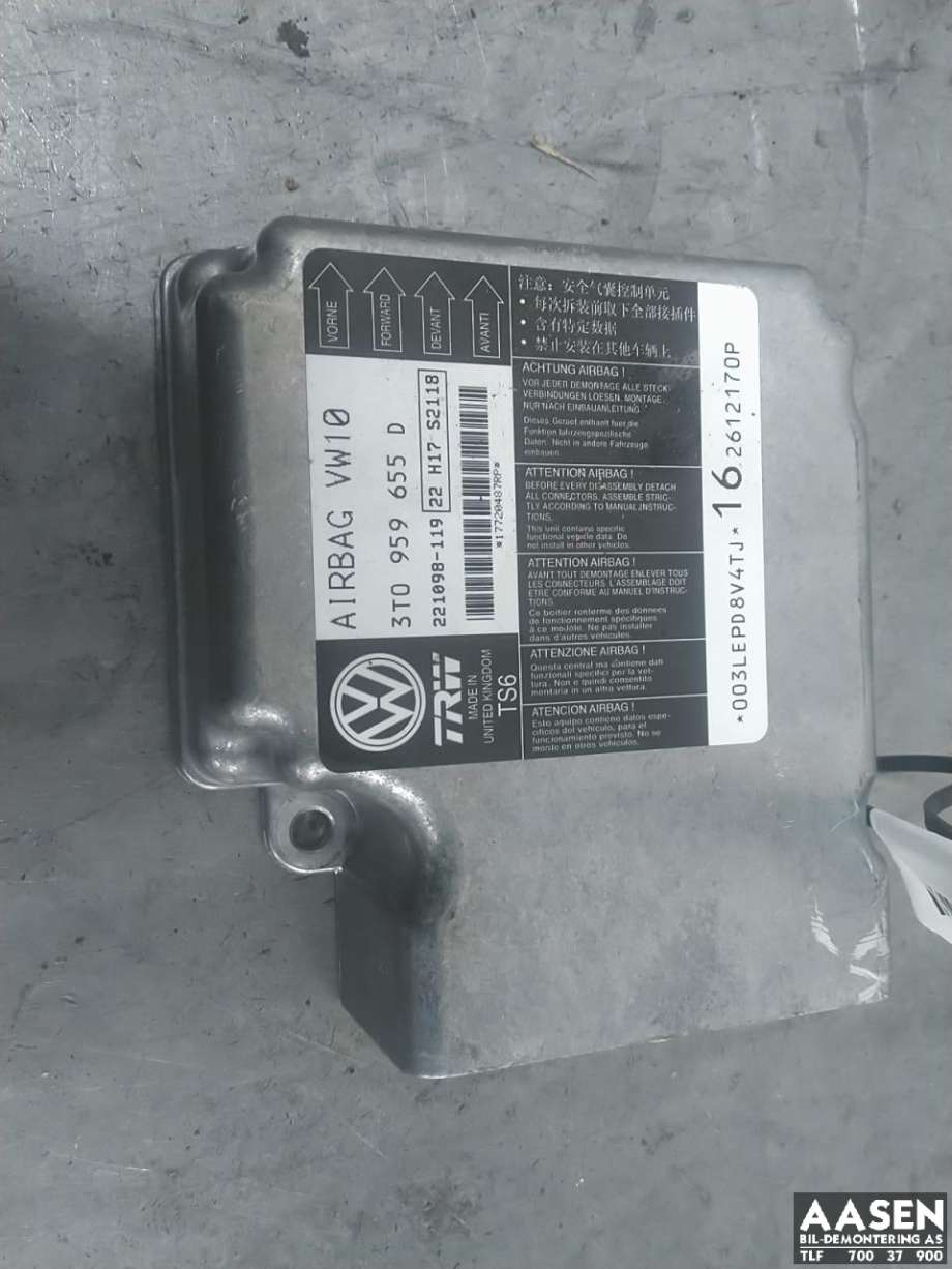 Airbag elektronikk til Škoda Superb, 2008-2015 (Type II)  (3T0 959 655 D)