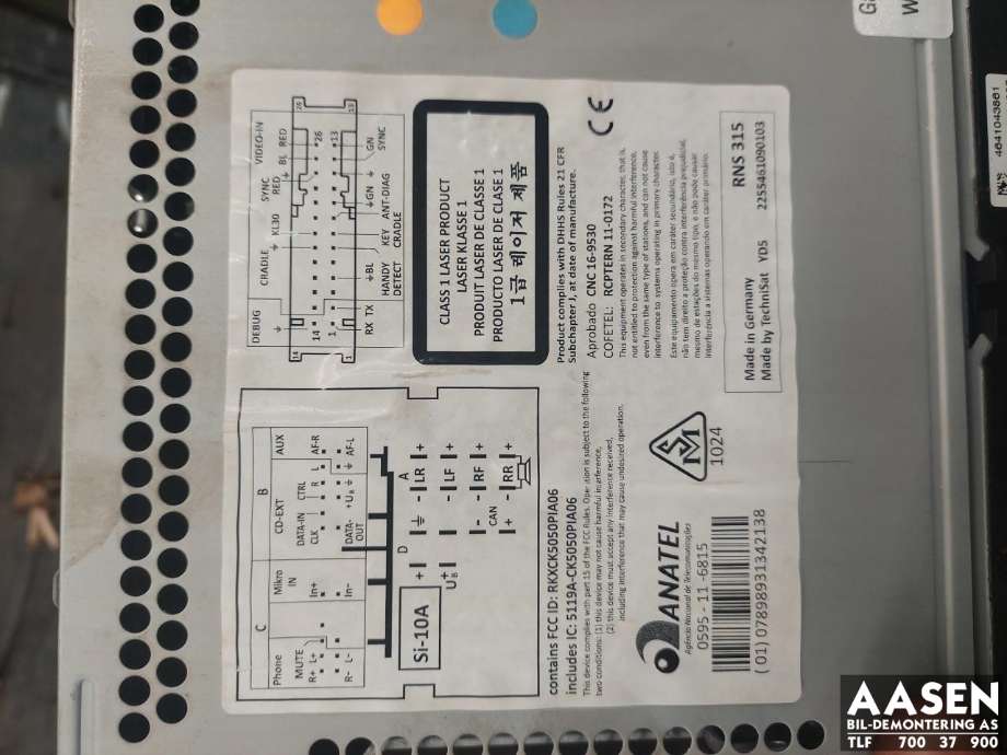 Bilstereo navigasjon til Škoda Superb 2008-2015 (Type II)  (AMUNDSEN|3T0 351 192 G|)