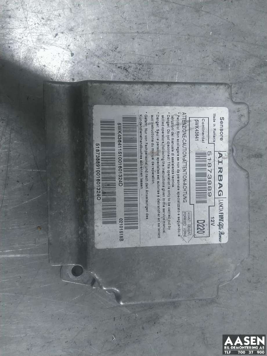 Airbag elektronikk til Fiat Bravo/Brava 2007-2011