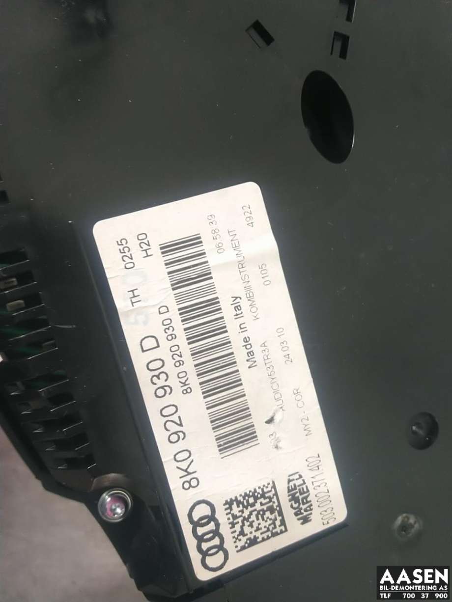 Instrumentpanel til Audi A4 2007-2014 (Type IV) (B8) (B8)