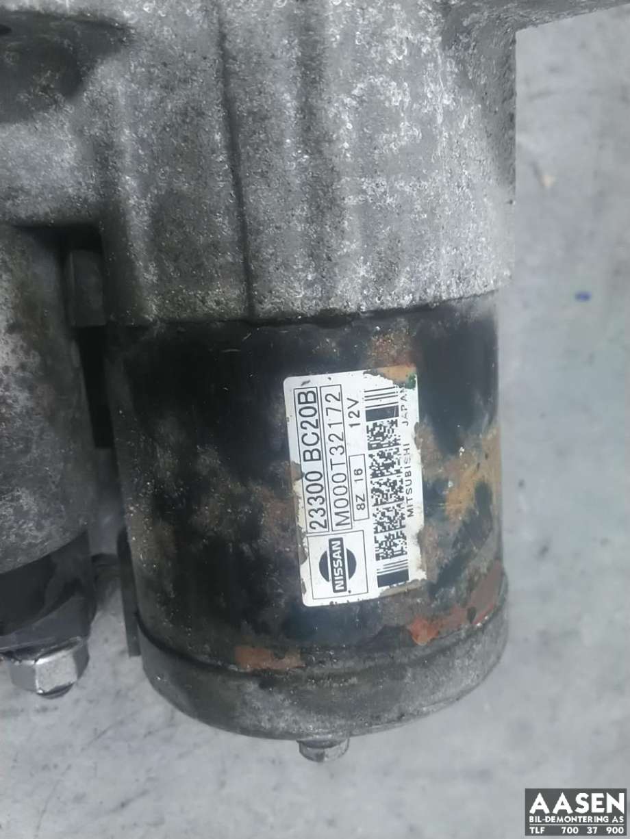 Starter til Nissan Qashqai 2007-2010 (Type I, Fase 1)  (23300BC20B|)