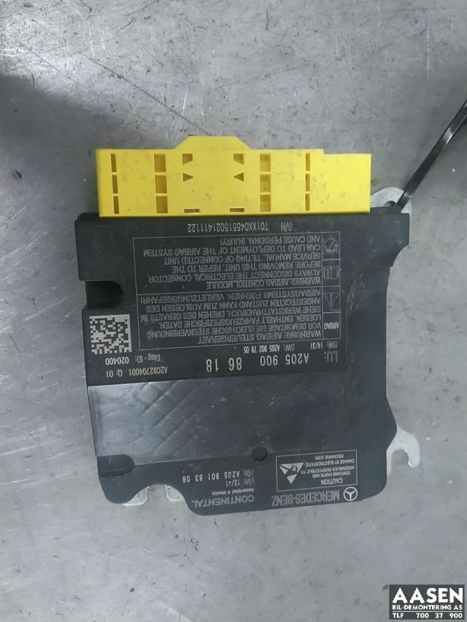 Airbag elektronikk til Mercedes C-Klasse, 2014-2018 (Fase 1) (W205) (W205)