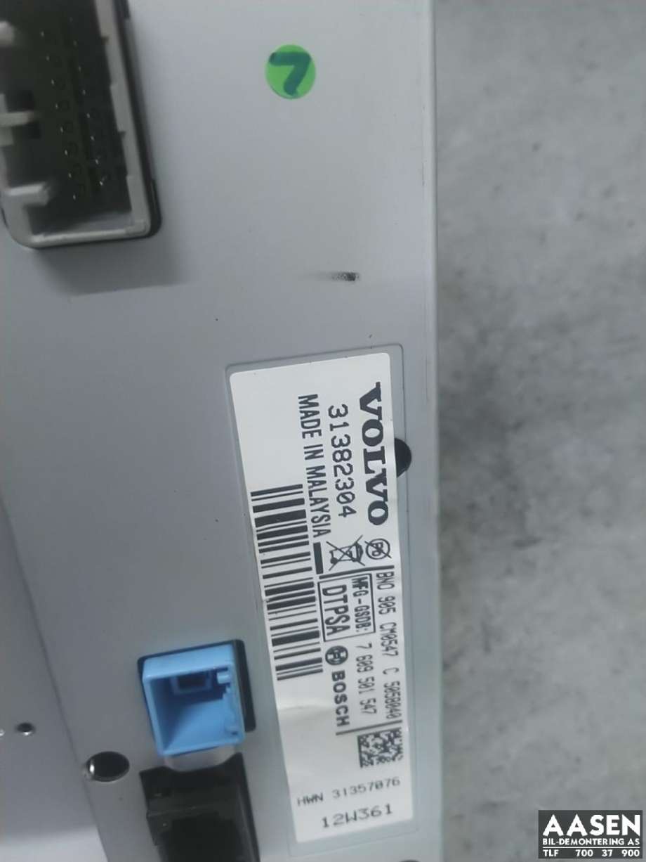 Bilstereo navigasjon skjerm til Volvo V70 2007-2013 (Type III, Fase 1)  