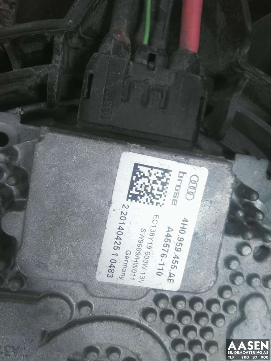 Kjølevifte elektrisk til Audi RS6 2013-2018  (4H0 959 455 AF|4H0 959 455 AG|4H0 121 003 P)