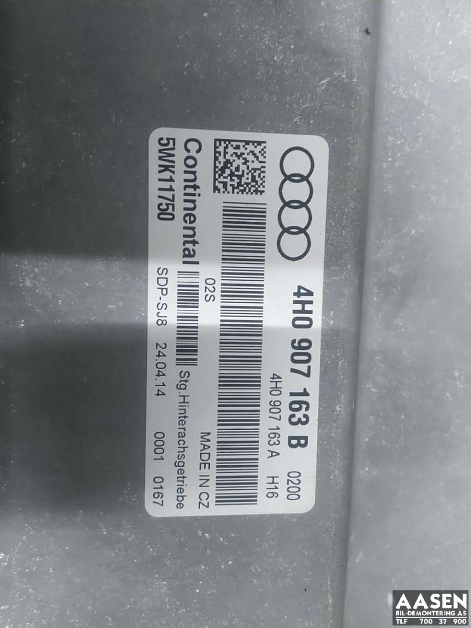 Styreenhet 4WD til Audi RS6 2013-2018 (4H0 907 163 B|)
