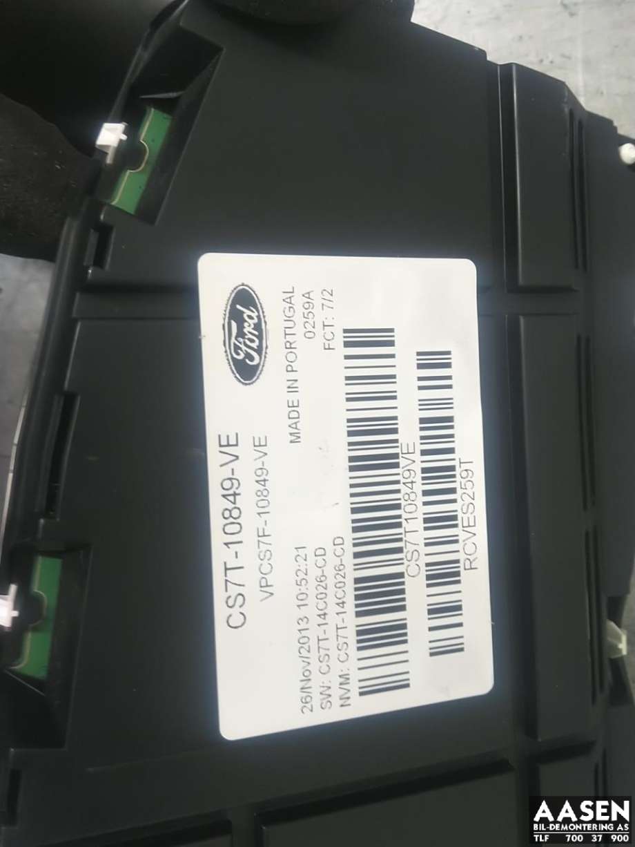 Instrumentpanel til Ford S-Max 2010-2015 (Type I, Fase 2) (1859263|1859264|CS7T-10849-VH)