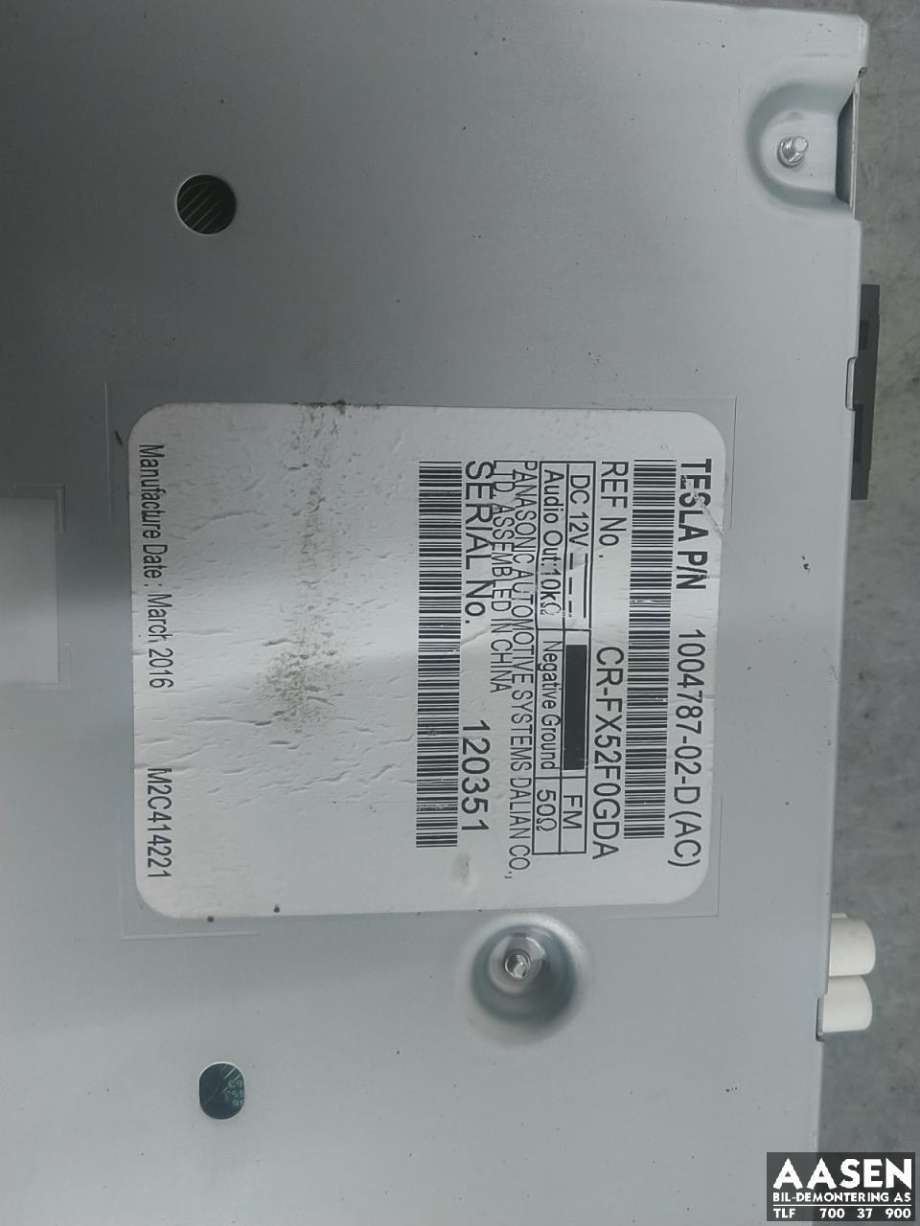 Bilstereo til Tesla Model S 2016-2021 (Fase 2) (1004787-02-D|)