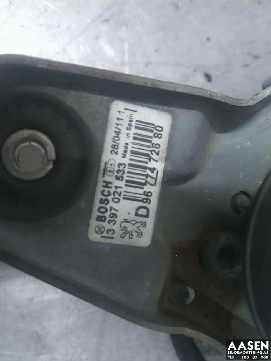 Viskermotor foran høyre til Peugeot 508 2011-2014 (Type I, Fase 1)  