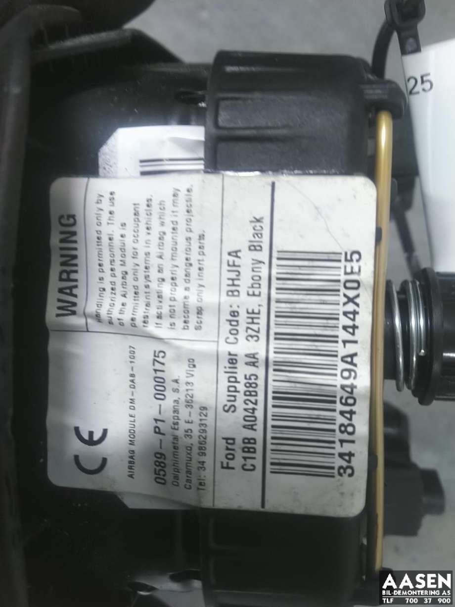 Airbag rattpute til Ford Fiesta 2013-2017 (Type VI, Fase 2) (1899083|)