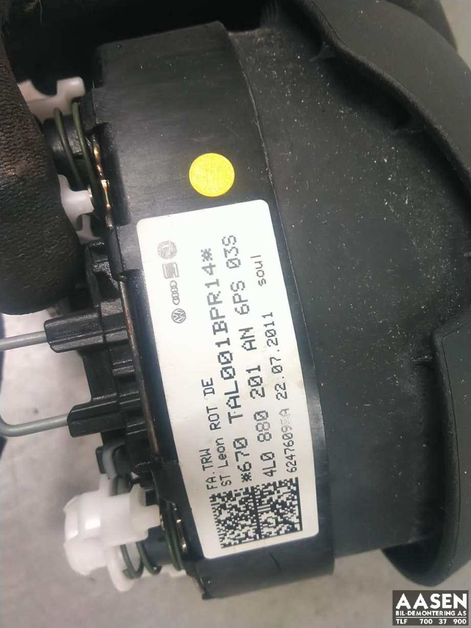 Airbag rattpute til Audi Q7 2010-2015 (Type I, Fase 2)  (4L0 880 201 AN|)