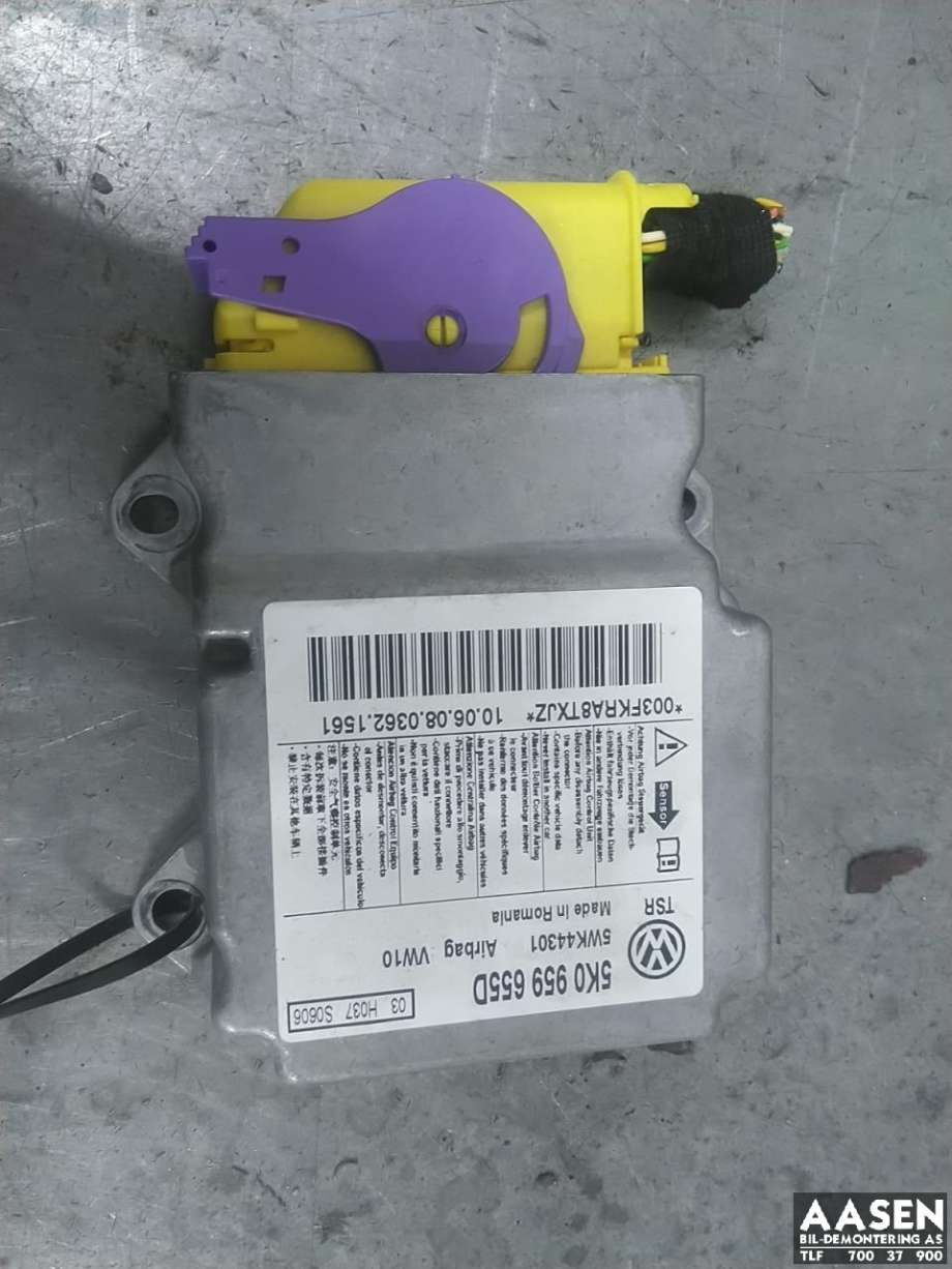 Airbag elektronikk til Škoda Yeti, 2009-2013 (Fase 1)  (5K0 959 655 D)
