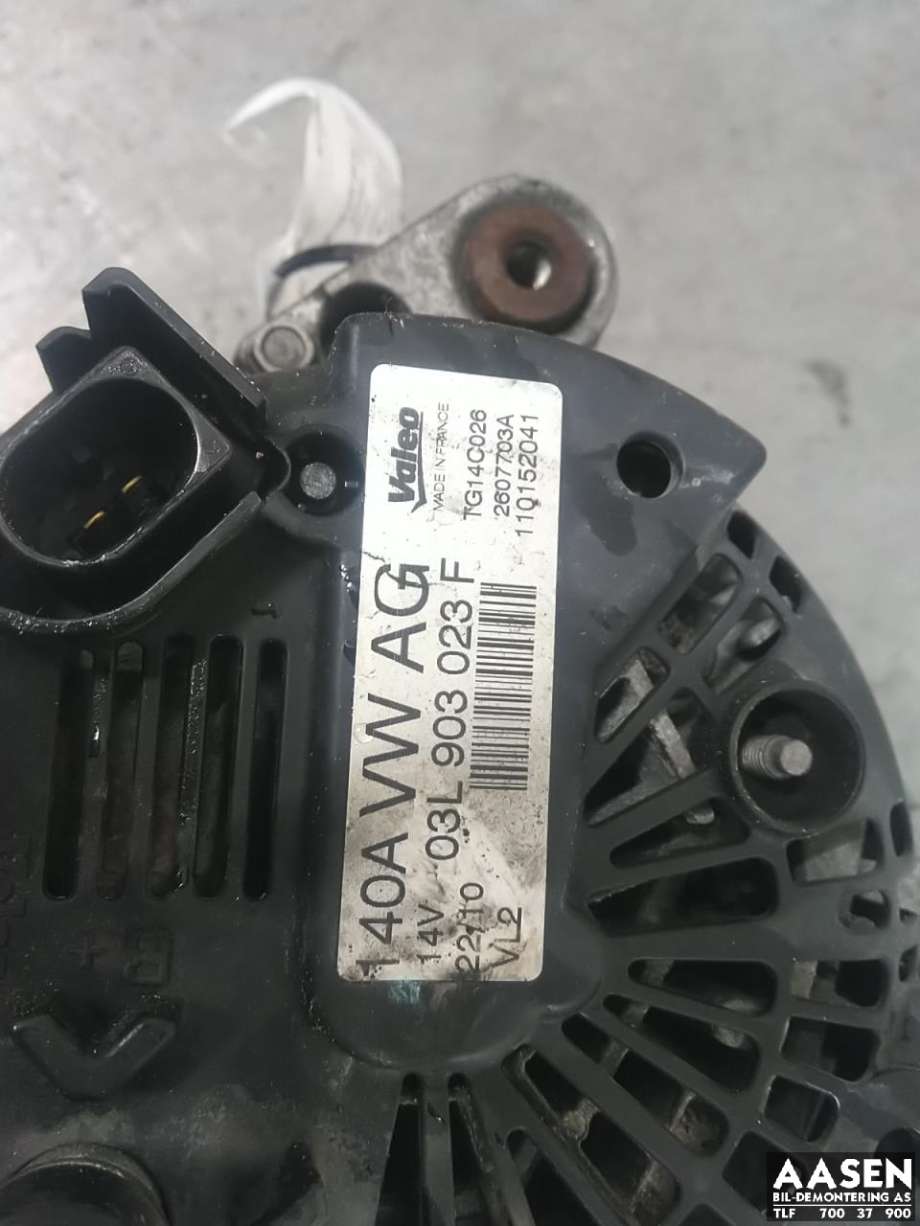 Dynamo diesel til Škoda Yeti 2009-2013 (Fase 1)  (JZW 903 021 QX|03L 903 023 F|03L 903 023 FX)