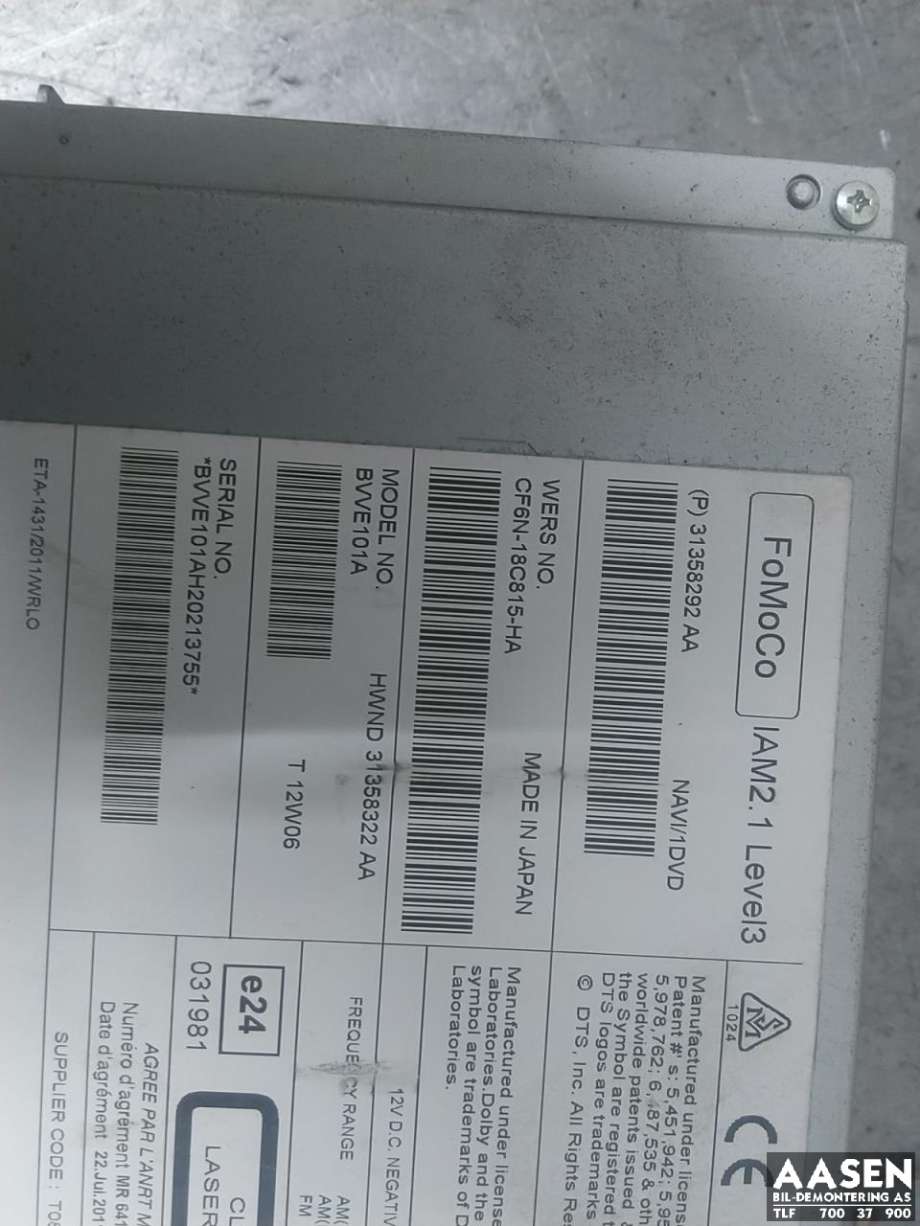 Bilstereo til Volvo V70 2007-2013 (Type III, Fase 1)