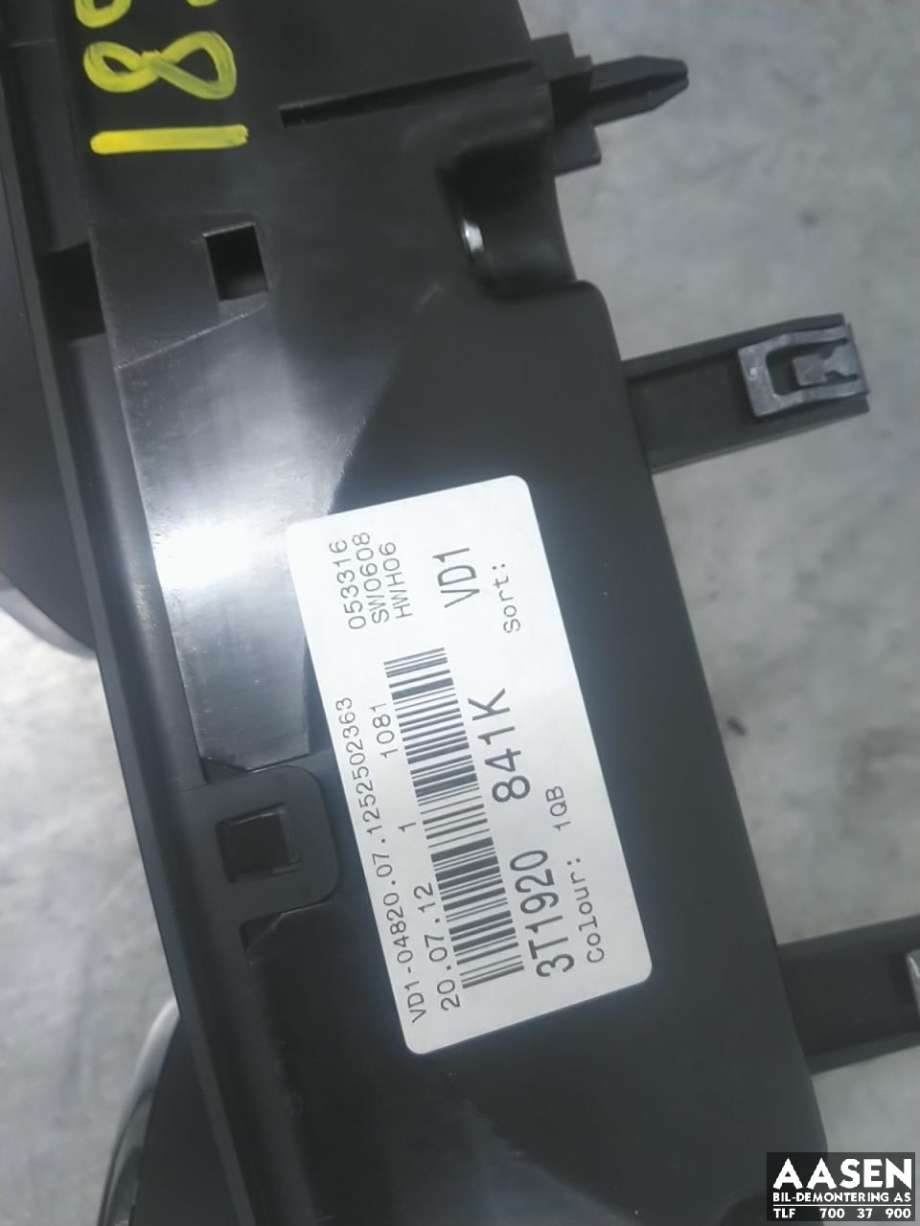 Instrumentpanel til Škoda Superb 2008-2015 (Type II)