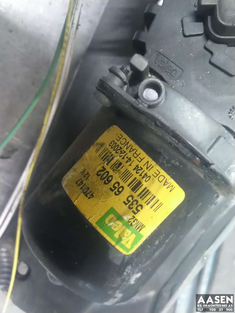 Viskermotor frontrute komplett m/overføring til Peugeot Partner 2002-2008 (Type I, Fase 2) (6401 G0|6405 L1|)